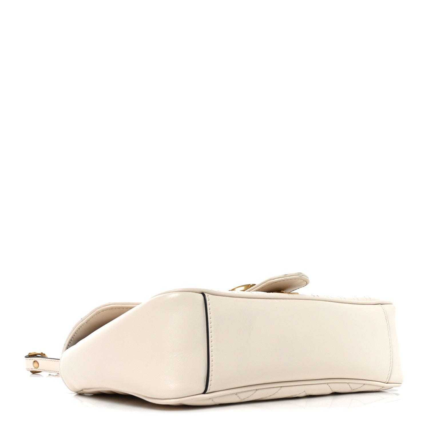 Gucci Calfskin Matelasse Small GG Marmont Shoulder Bag White 4 of 10