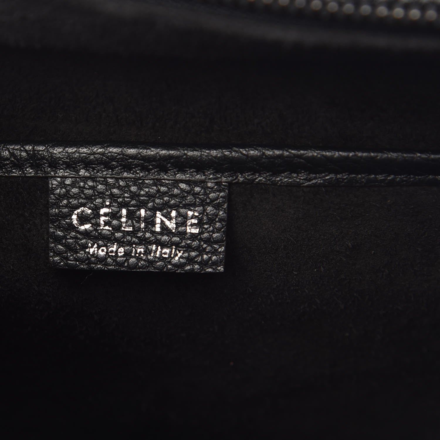 Celine Drummed Calfskin Nano Luggage Black 7 of 9
