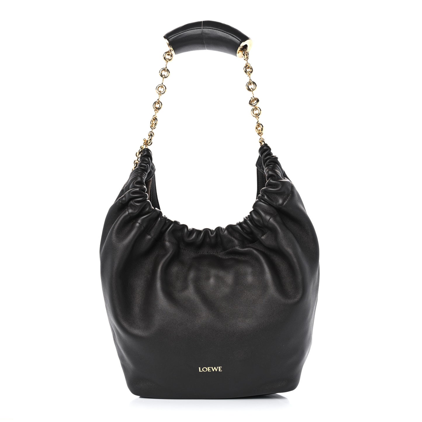 Nappa Small Squeeze Bag Dark Brown
