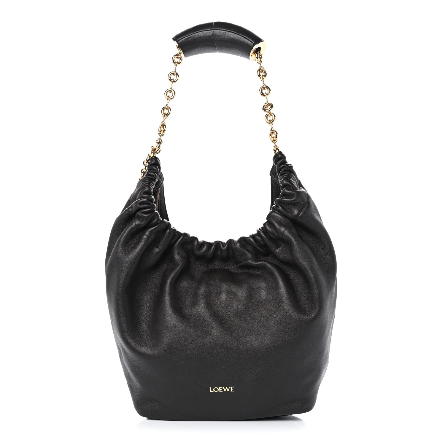 Loewe Nappa Small Squeeze Bag Dark Brown 1 of 9