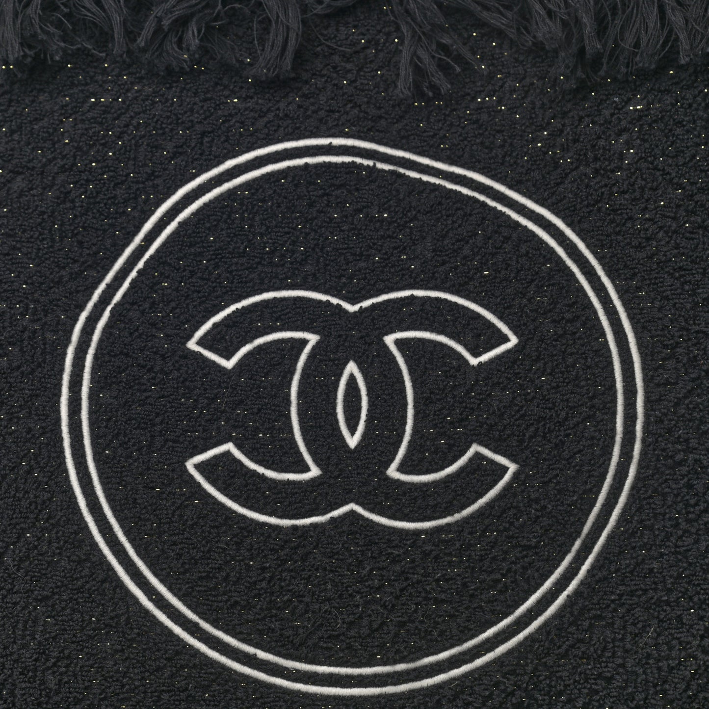 Terry Cotton CC Beach Tote Towel Set Black