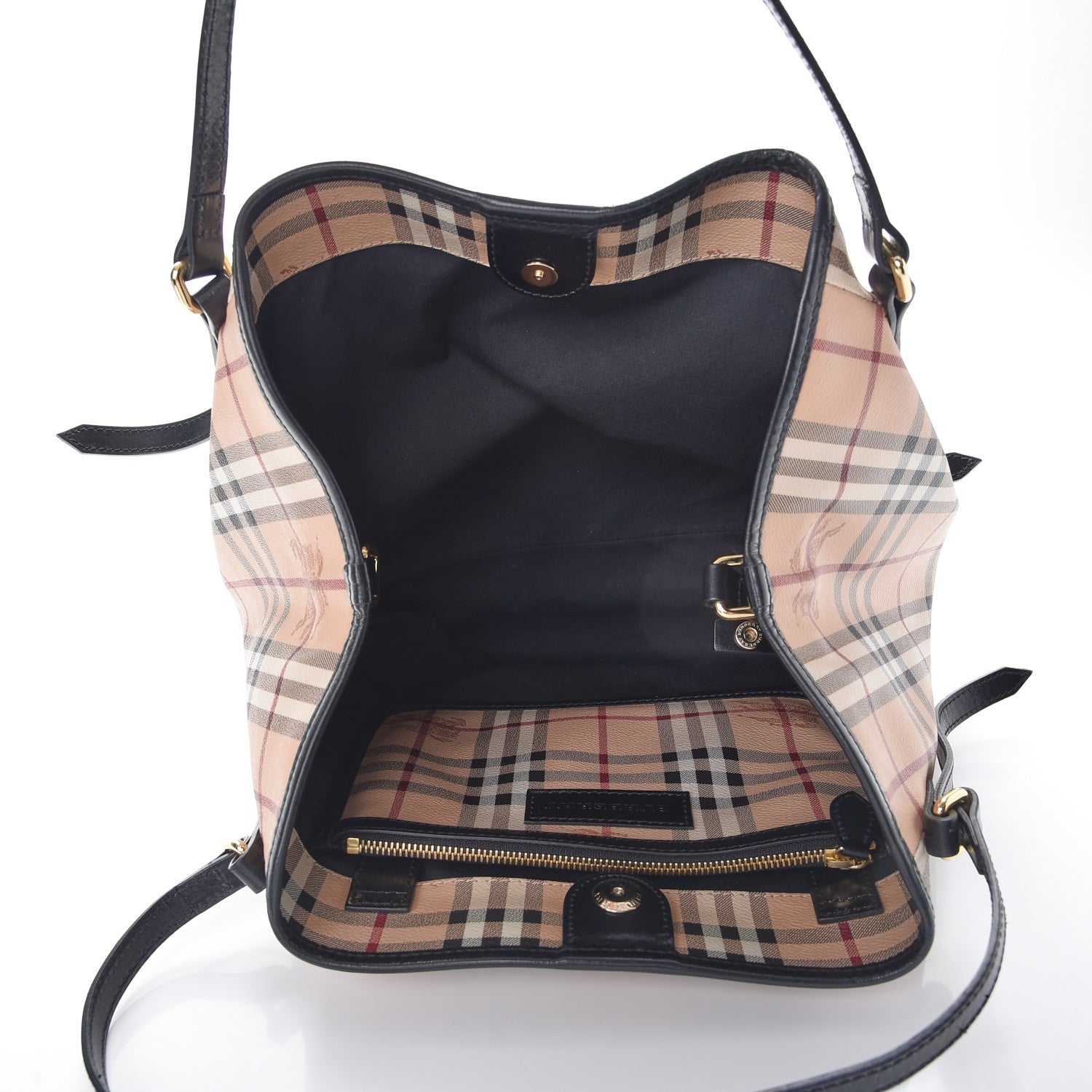 Burberry Haymarket Check Small Canterbury Tote Black 5 of 8