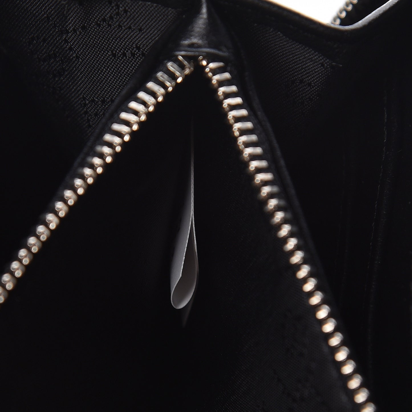 Eco Alter Nappa Perforated Logo Zip Wallet Black
