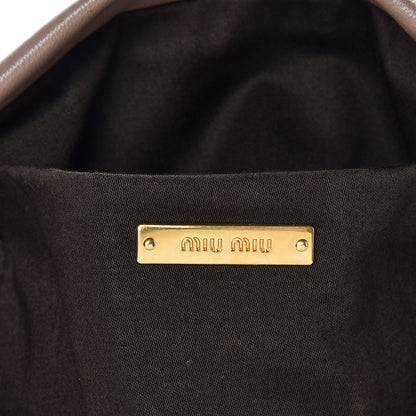 Miu Miu Nappa Matelasse Clutch Cammeo 6 of 9