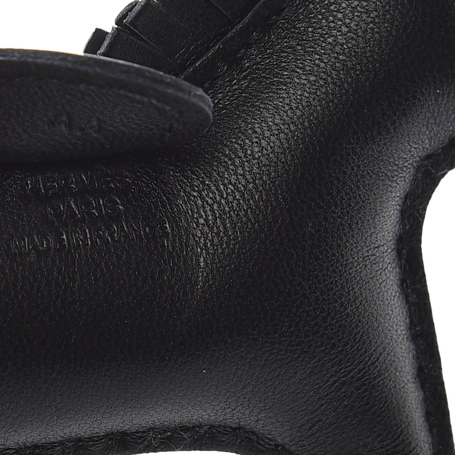 Hermes Milo Lambskin Grigri Rodeo Horse Bag Charm PM So Black 3 of 5