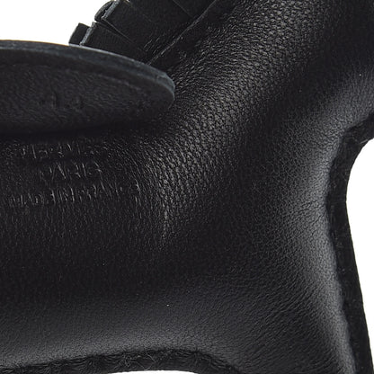Hermes Milo Lambskin Grigri Rodeo Horse Bag Charm PM So Black 3 of 5