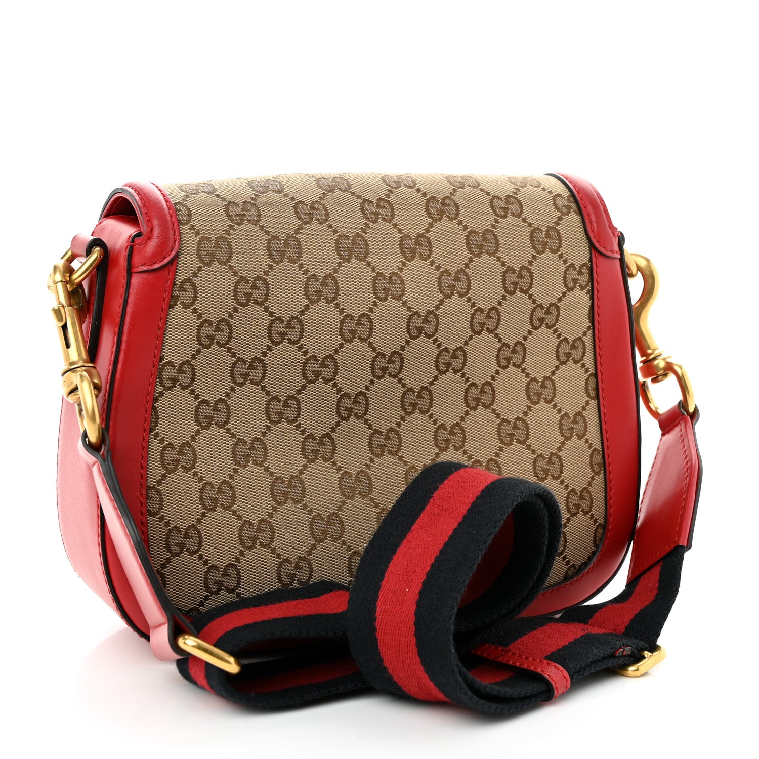 Gucci Monogram Ruinart Calfskin Medium Lady Web Shoulder Bag Beige Ebony Hibiscus Red 3 of 10