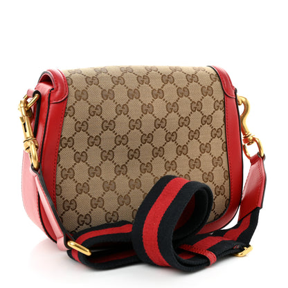 Gucci Monogram Ruinart Calfskin Medium Lady Web Shoulder Bag Beige Ebony Hibiscus Red 3 of 10