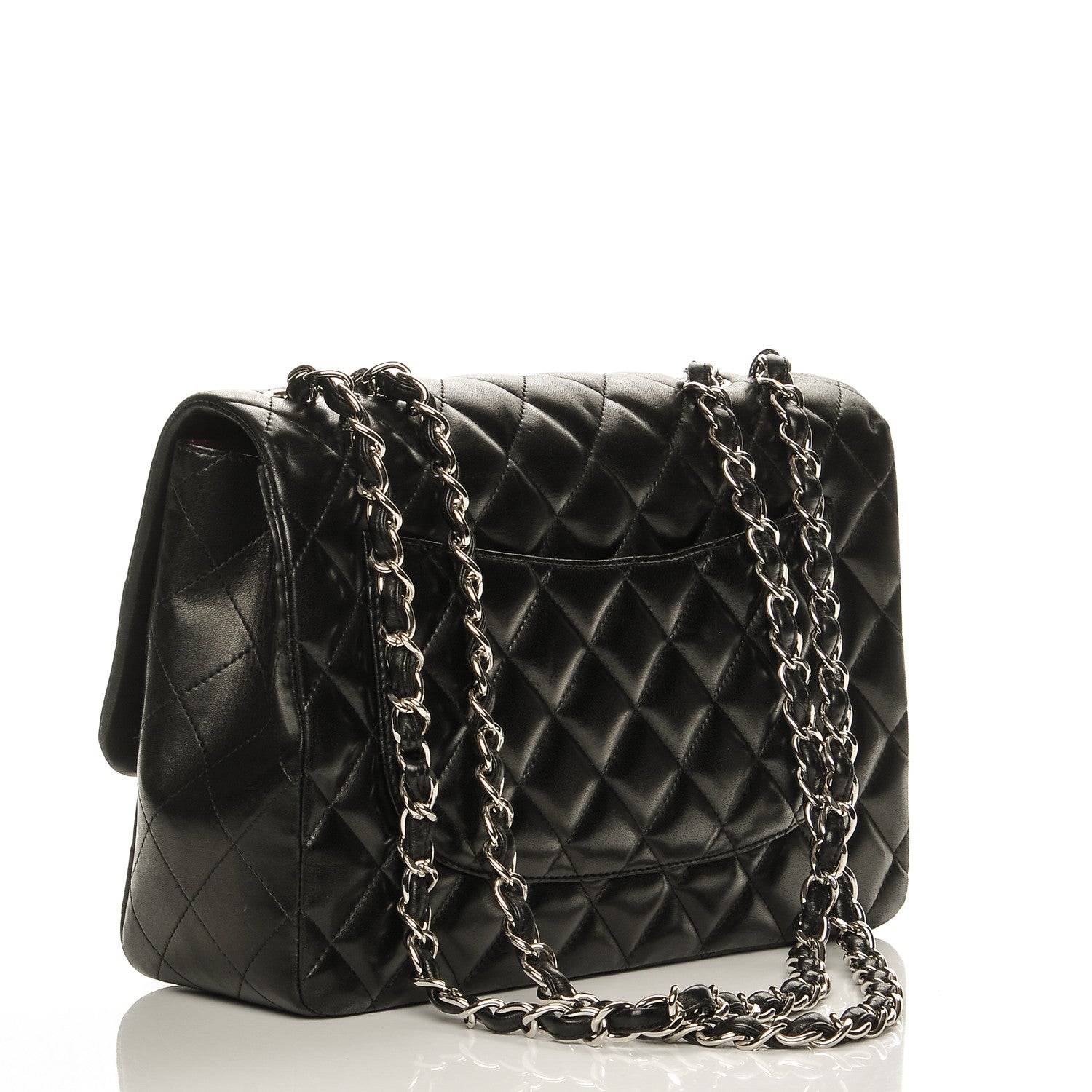 Chanel Lambskin Quilted Jumbo Single Flap Black 3 of 8