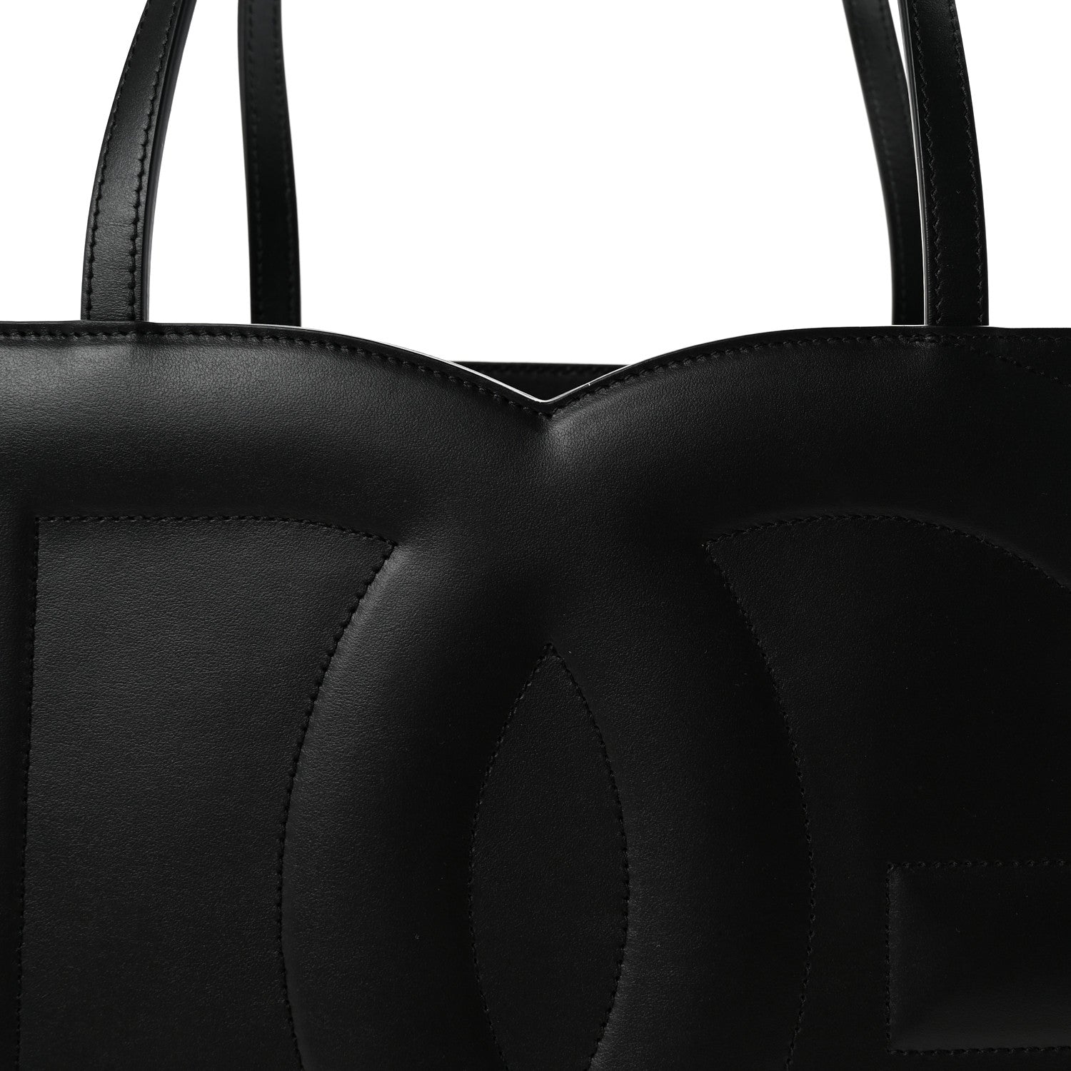 Dolce & Gabbana DOLCE GABBANA Calfskin DG Logo Shopper Tote Black 7 of 9