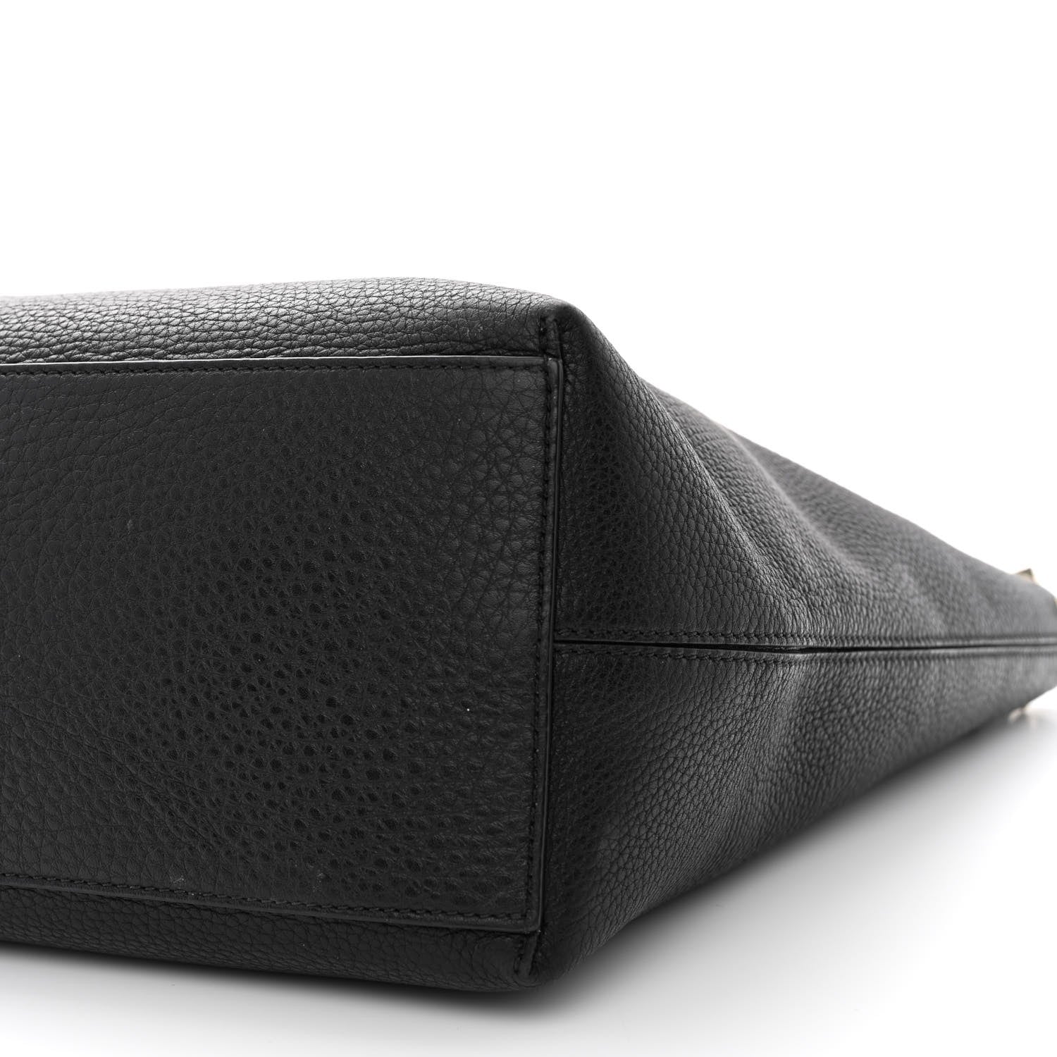 Valentino Garavani Grained Calfskin Rockstud Shoulder Tote Black 9 of 13