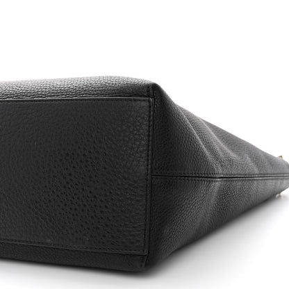 Valentino Garavani Grained Calfskin Rockstud Shoulder Tote Black 9 of 13