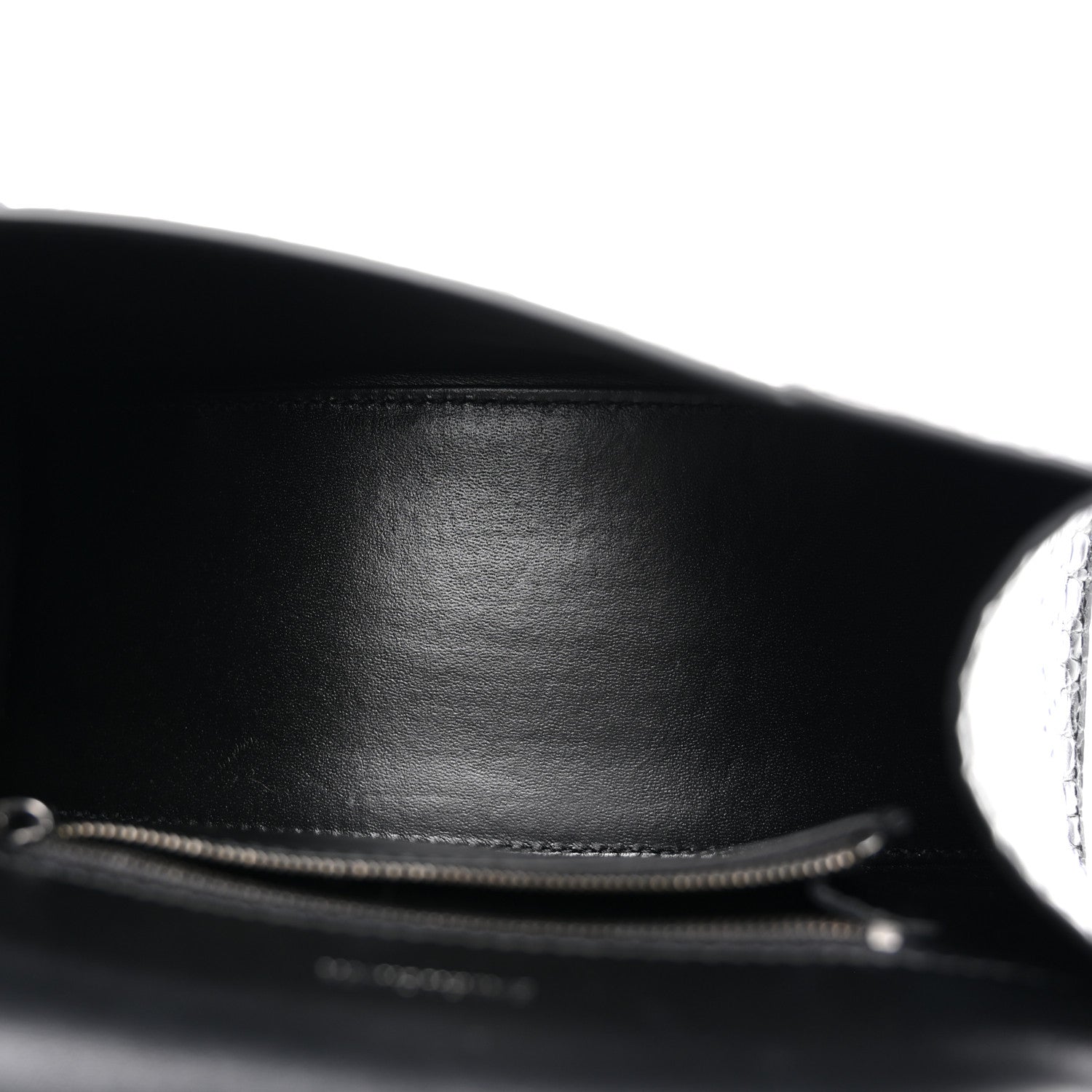 Balenciaga Shiny Calfskin Monochrome Crocodile Embossed Small Hourglass Top Handle Bag Black 5 of 11