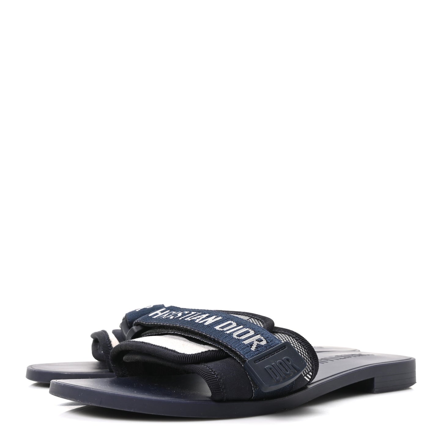 Technical Stretch Fabric Camouflage Dio(r)evolution Slide Sandals 37 Deep Blue