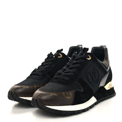 Louis Vuitton Suede Monogram Run Away Sneakers 38 Black 3 of 7