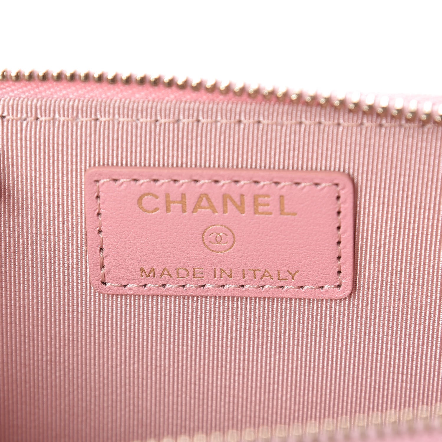 Chanel Iridescent Caviar Quilted Zipped Key Holder Case Rose Pink 6 of 8