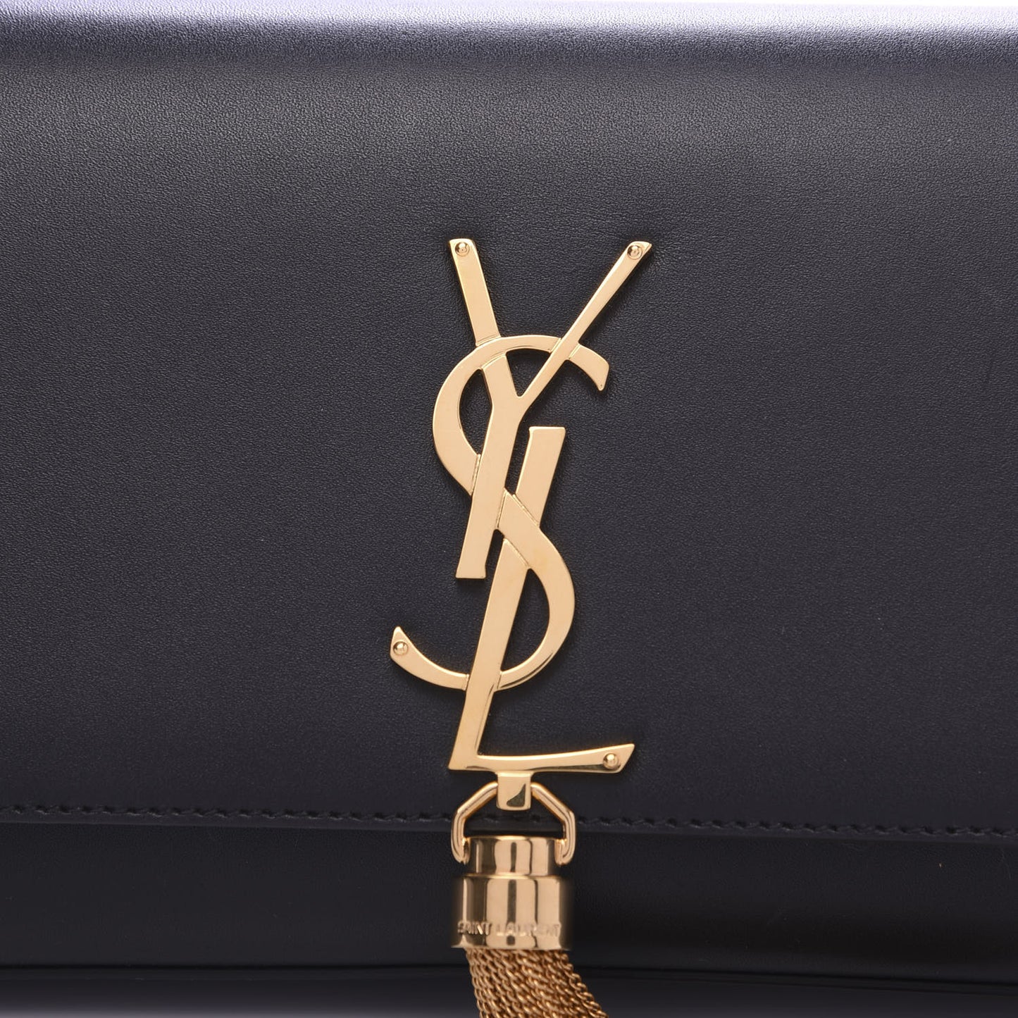 Calfskin Classic Monogram Tassel Clutch Black