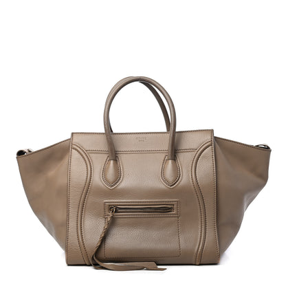 Celine Supple Calfskin Medium Phantom Luggage Taupe 1 of 9