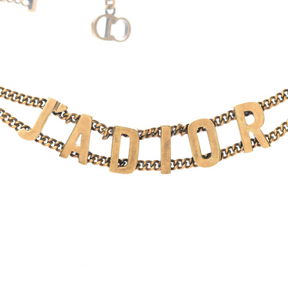 Christian Dior Metal J'Adior Choker Necklace Aged Gold 3 of 5