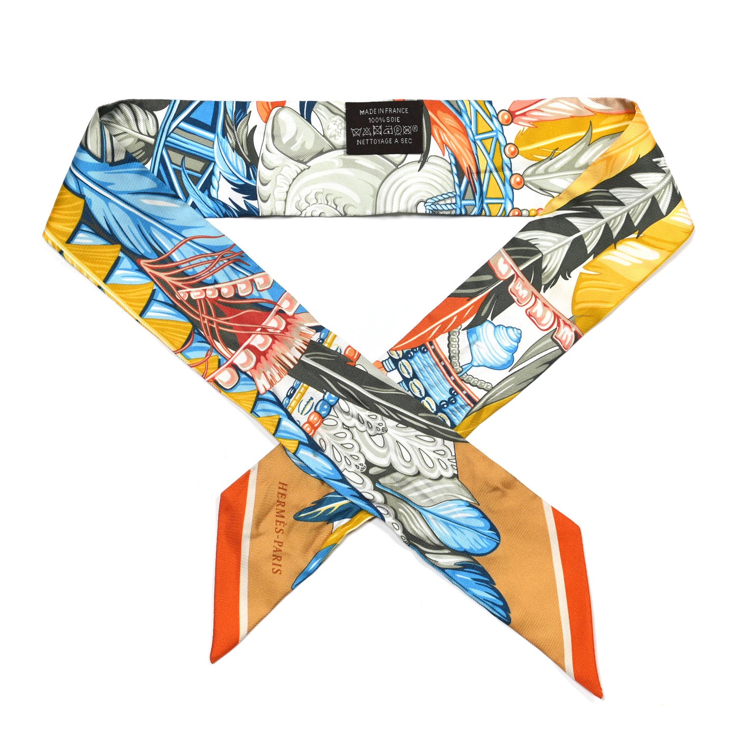 Silk La Danse Pacifique Twilly Jaune D'Or Kaki Orange