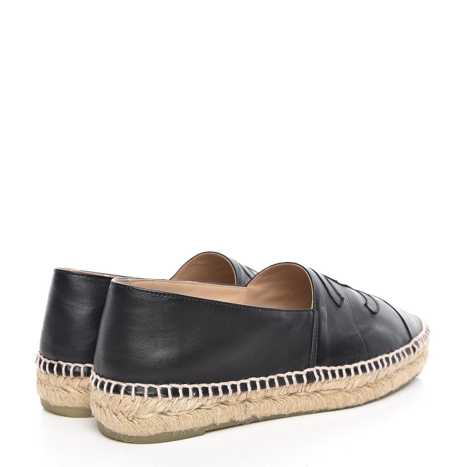 Chanel Lambskin CC Espadrilles 36 Black 4 of 12