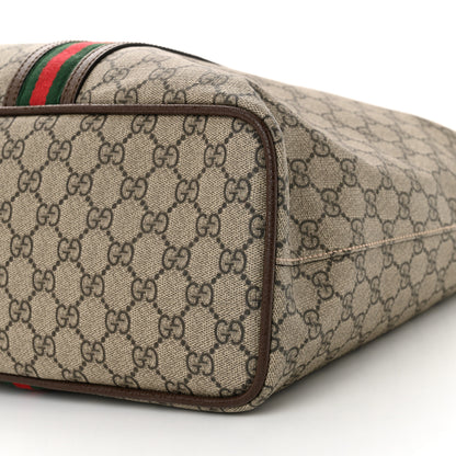 Gucci GG Supreme Monogram Web Neo Vintage Tote Beige New Acero Crop 10 of 10