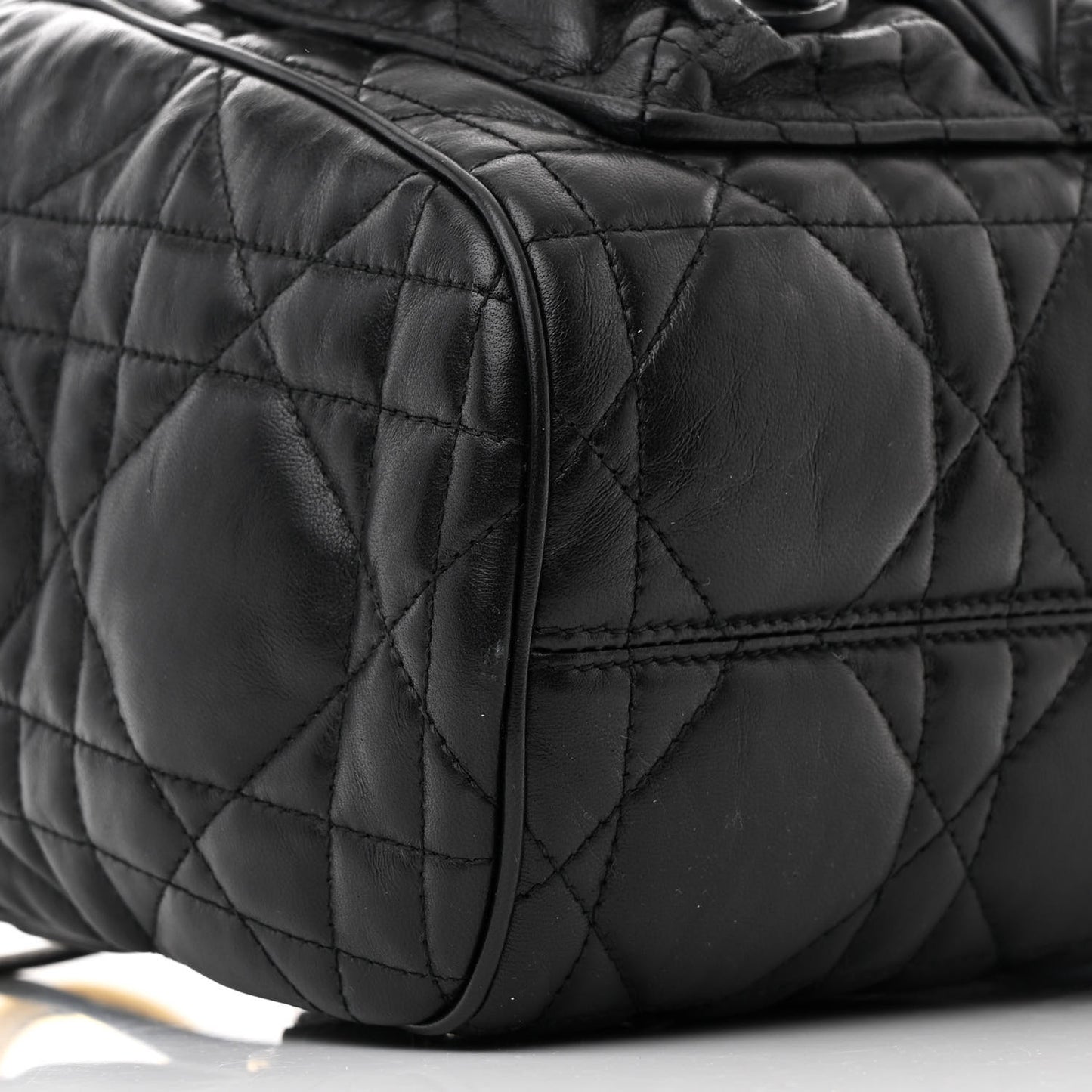 Lambskin Macrocannage Medium Caro Backpack Black