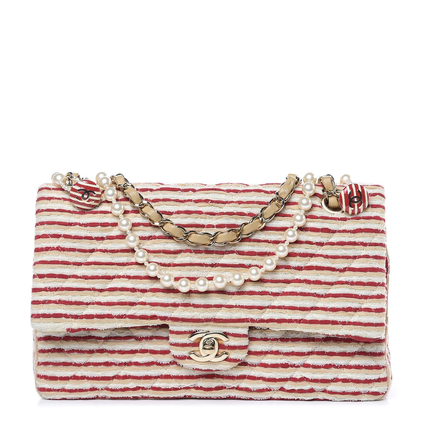 Jersey Quilted Medium Coco Sailor Flap Red White