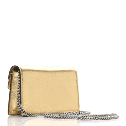 Gucci Metallic Calfskin Super Mini Dionysus Shoulder Bag Gold 3 of 8