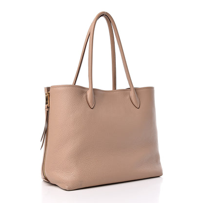 Prada Vitello Daino Side Zip Shopper Tote Cammeo 4 of 13