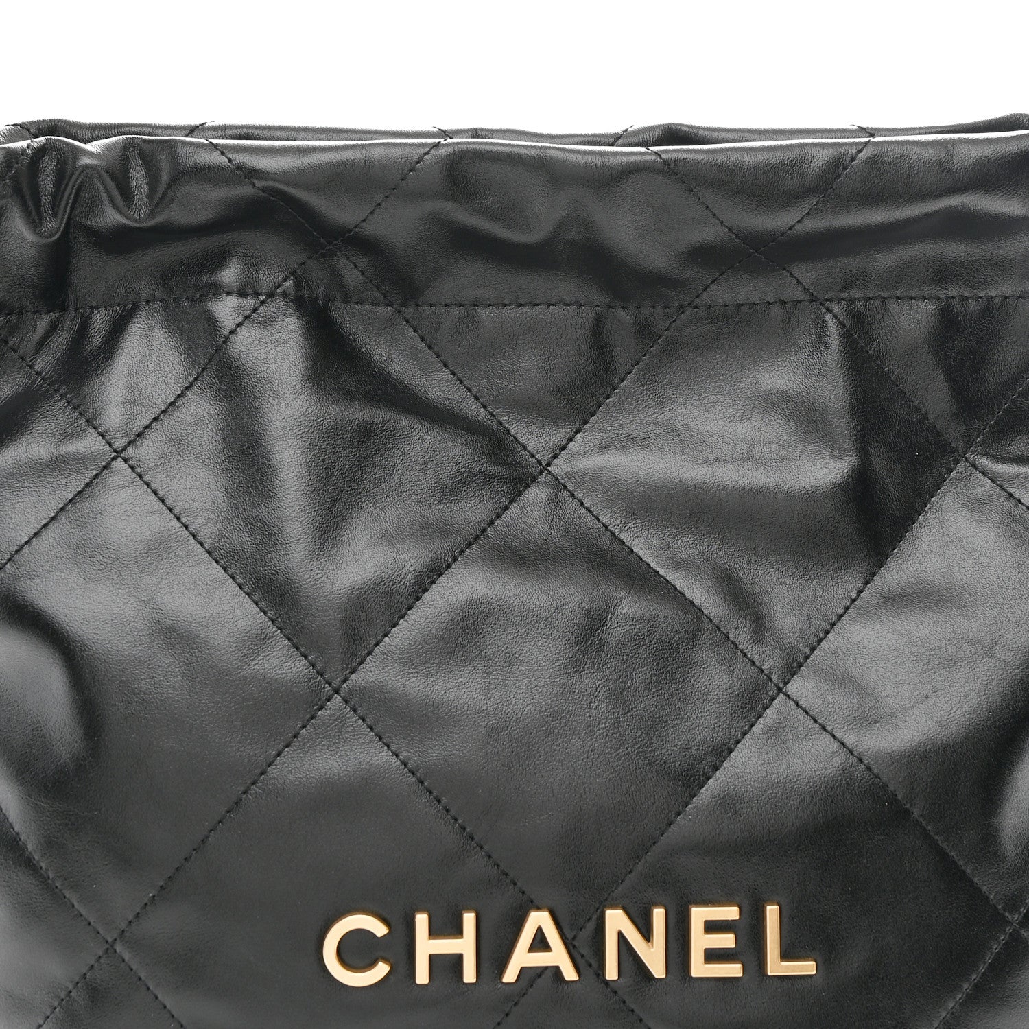 Chanel Shiny Calfskin Quilted Small Chanel 22 Black 10 of 13