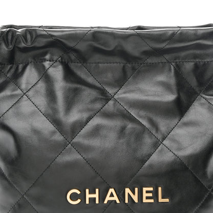 Chanel Shiny Calfskin Quilted Small Chanel 22 Black 10 of 13