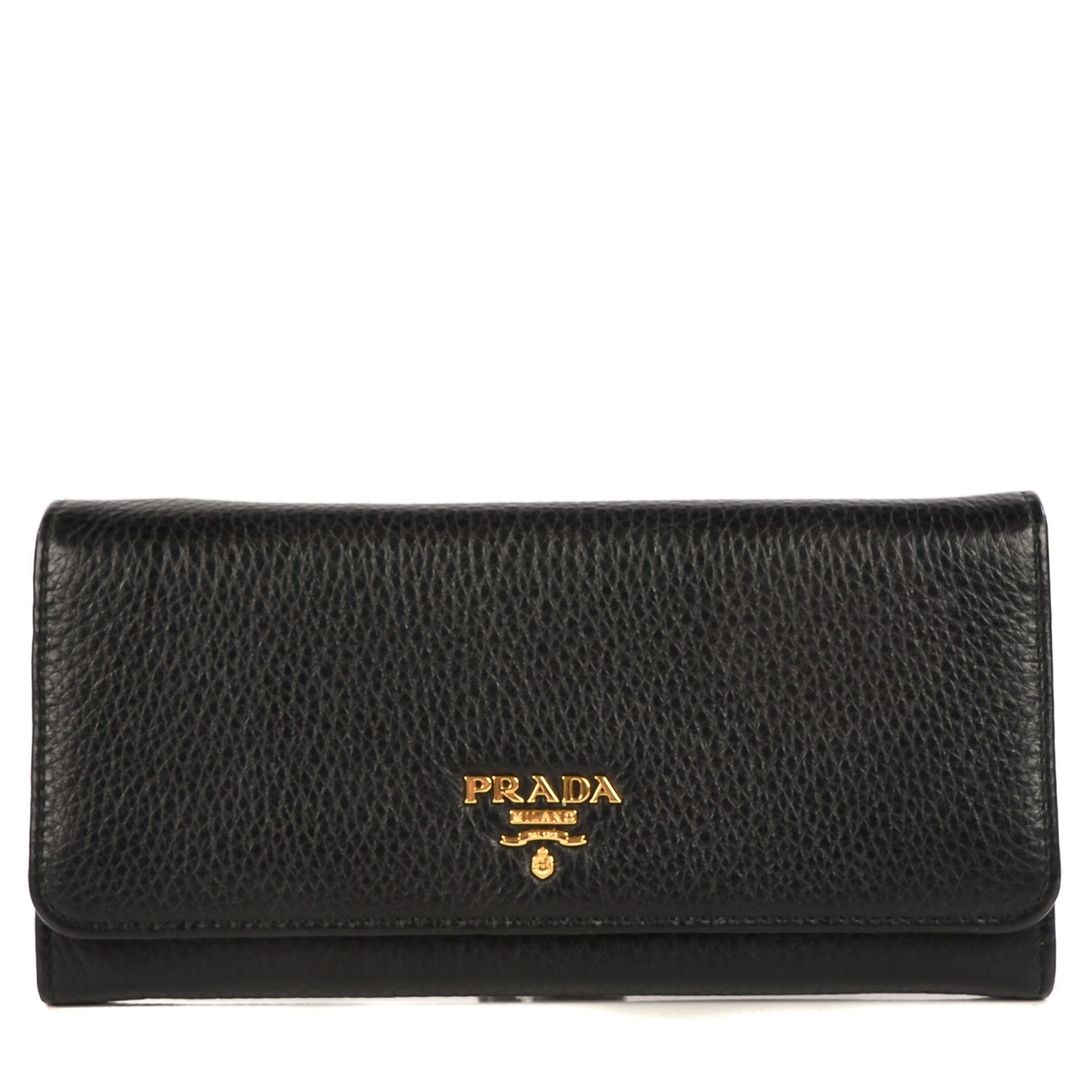Prada Vitello Daino Continental Wallet Nero Black 1 of 7
