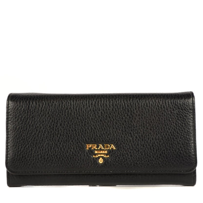 Prada Vitello Daino Continental Wallet Nero Black 1 of 7
