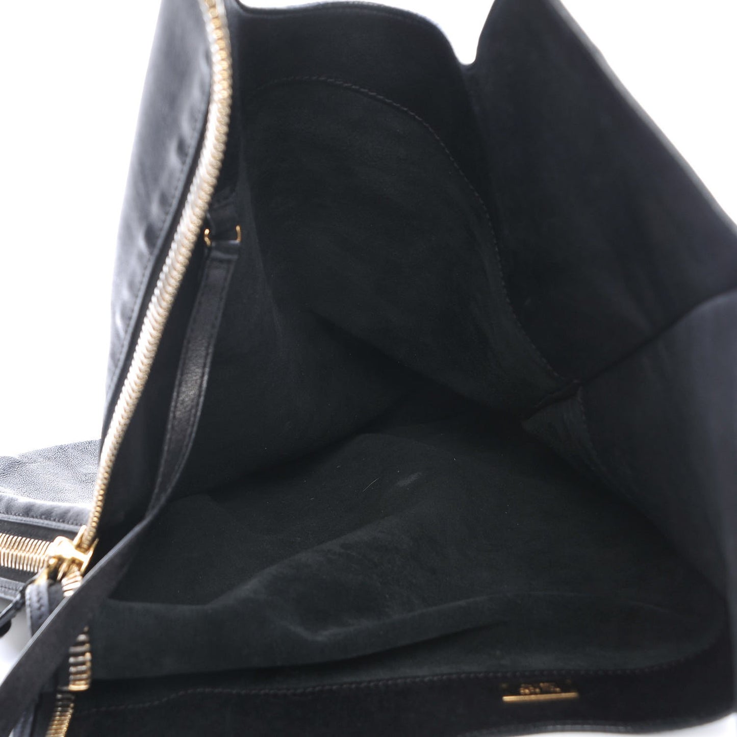 Ramskin Large Alix Padlock Zip Shoulder Bag Black