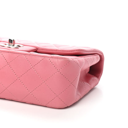 Chanel Lambskin Quilted Mini Rectangular Flap Pink 10 of 11