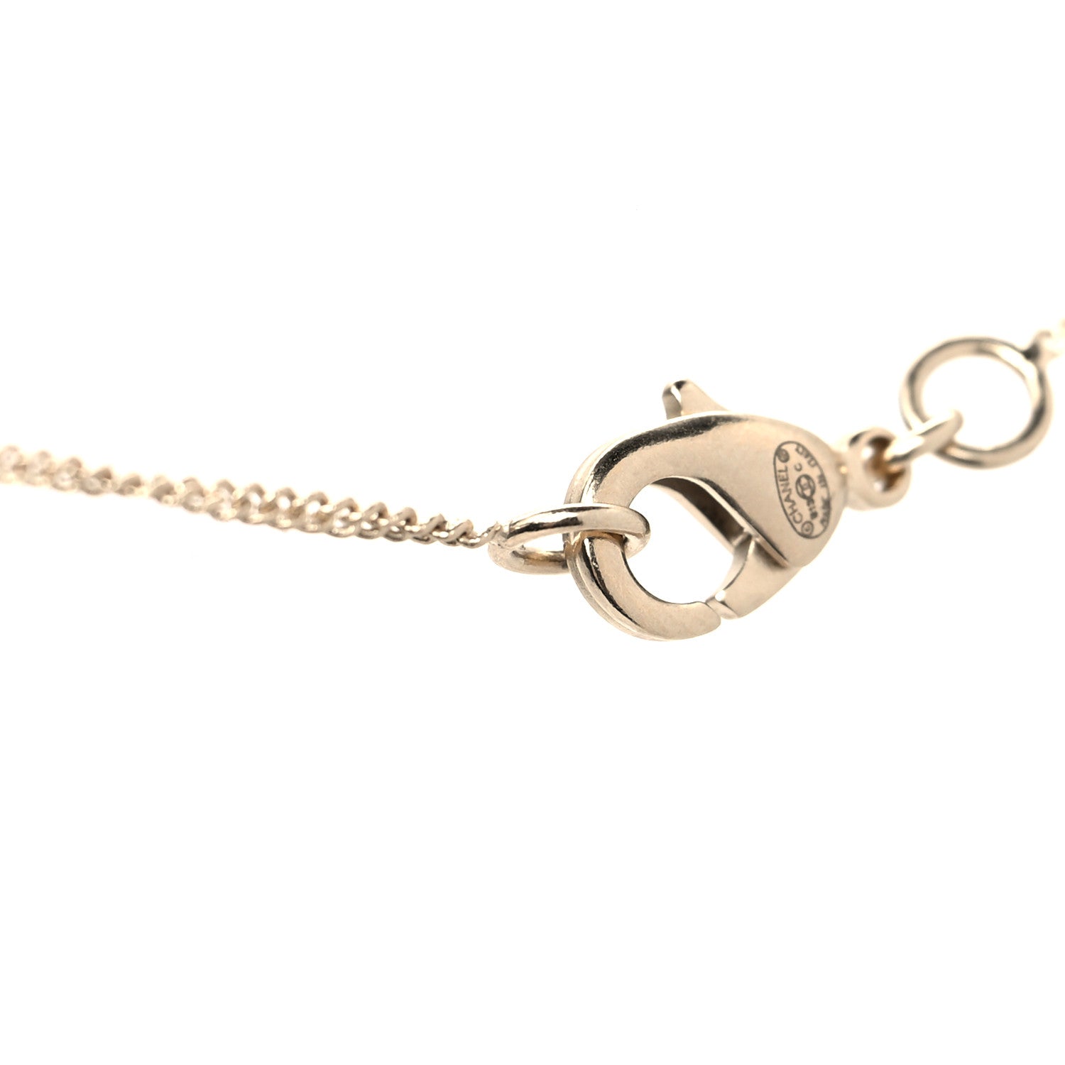 Chanel Crystal CC Pendant Necklace Gold 4 of 5