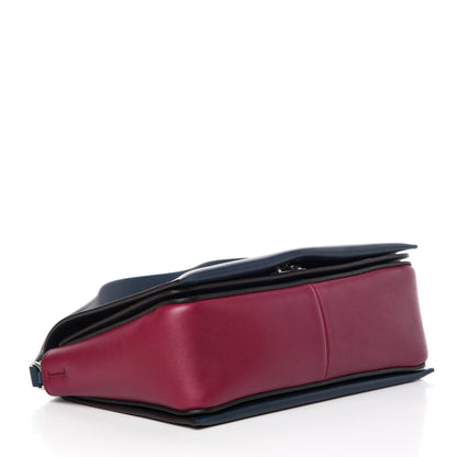 Celine Shiny Smooth Calfskin Medium Frame Shoulder Bag Steel Blue Plum 4 of 11