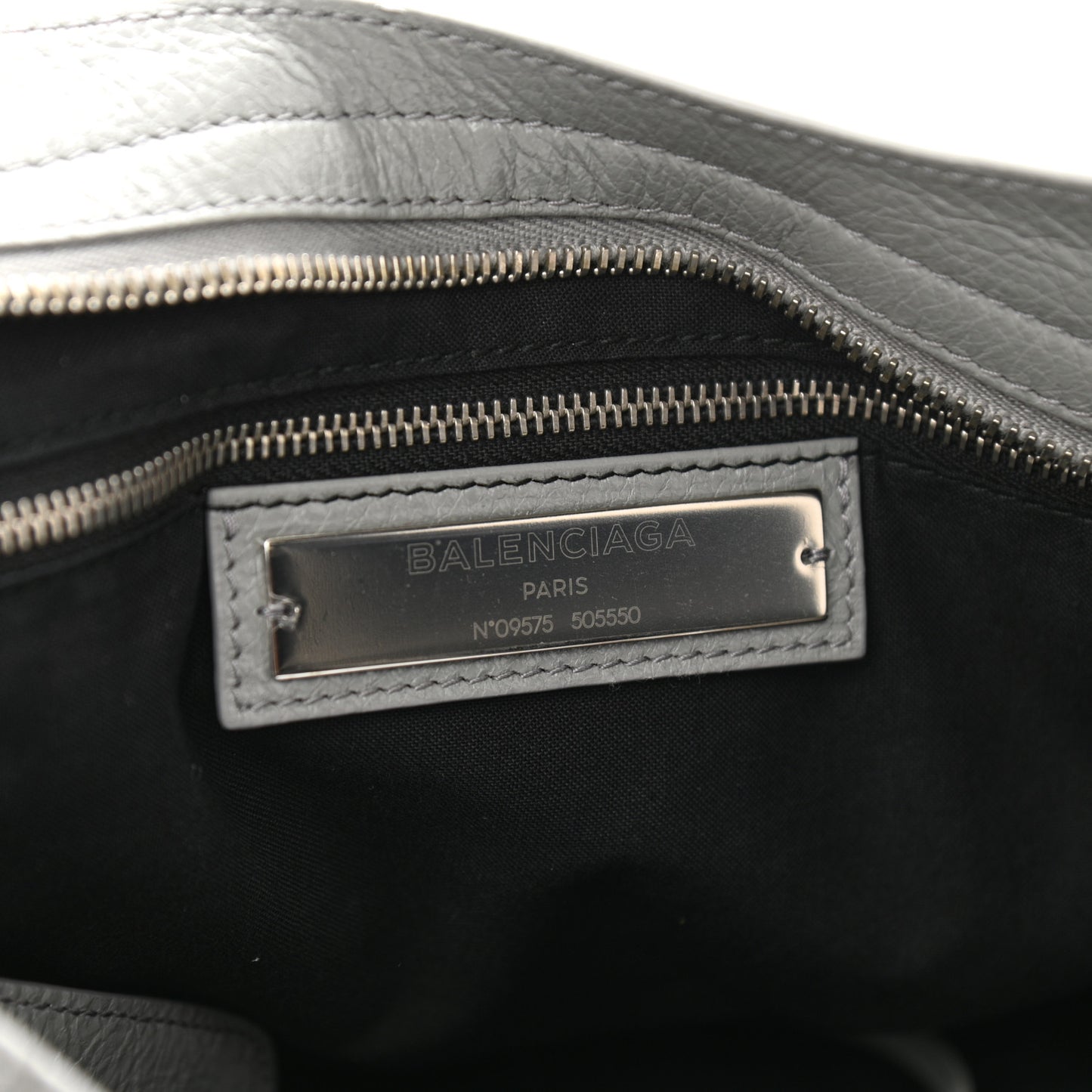 Agneau Classic Silver Hardware City Gris Haussmannien