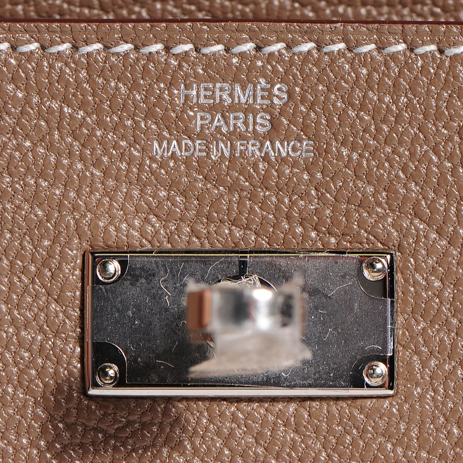 Hermes Chevre Mysore Kelly Longue Wallet Etoupe 10 of 16