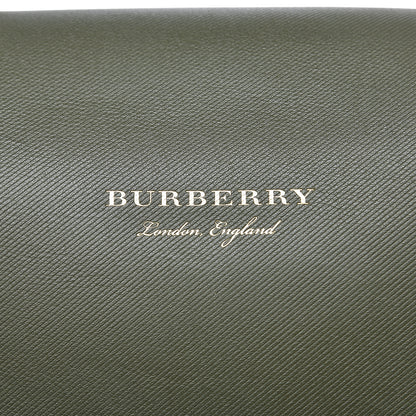Burberry Trench Calfskin Medium DK88 Top Handle Bag Pale Clementine Moss Green 12 of 15
