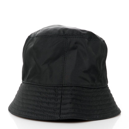 Prada Re-Nylon Metal Triangle Logo Womens Bucket Hat M Black 6 of 9