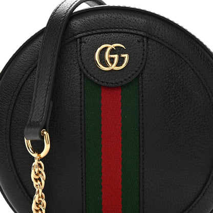 Gucci Grained Calfskin Web Mini Ophidia Round Shoulder Bag Black 8 of 8