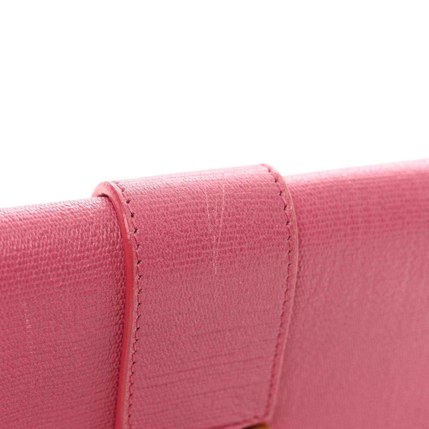 Calfskin Classic Y Ligne Clutch Fuchsia