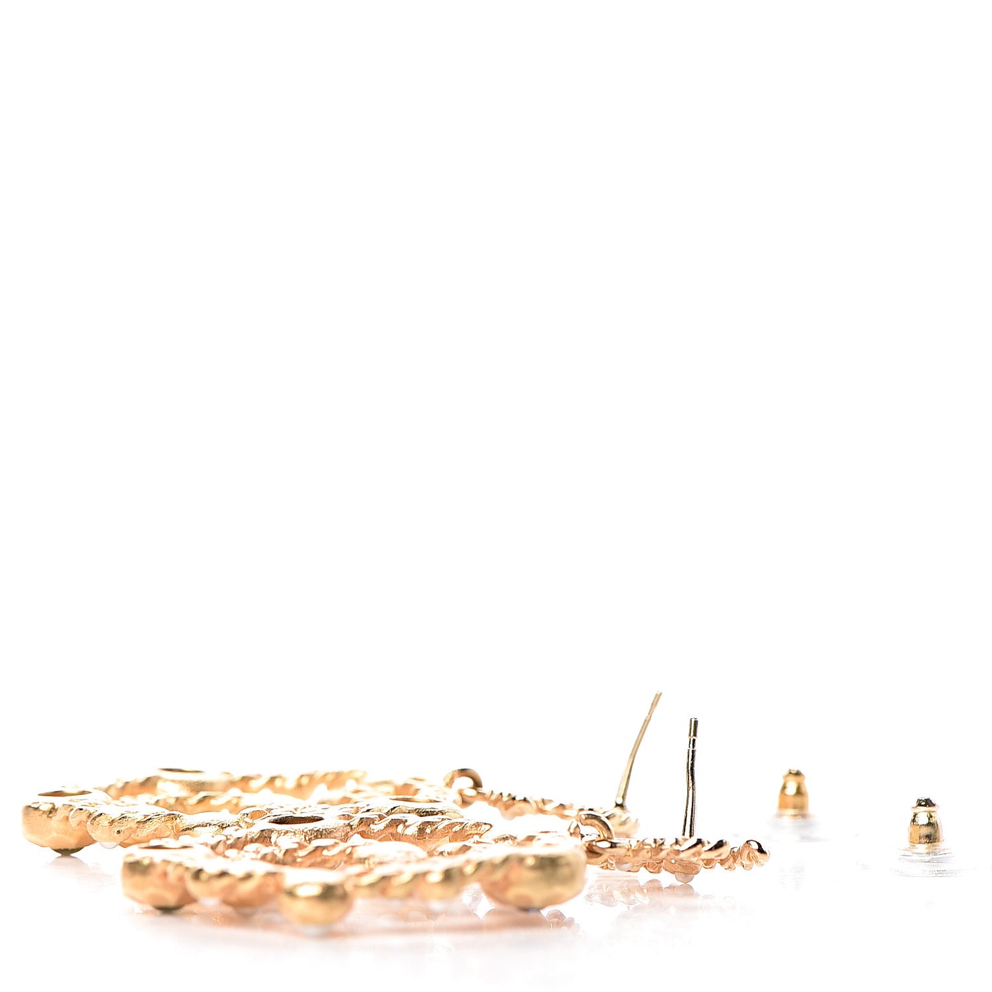 Pearl Gripoix No 5 CC Chain Drop Earrings Gold