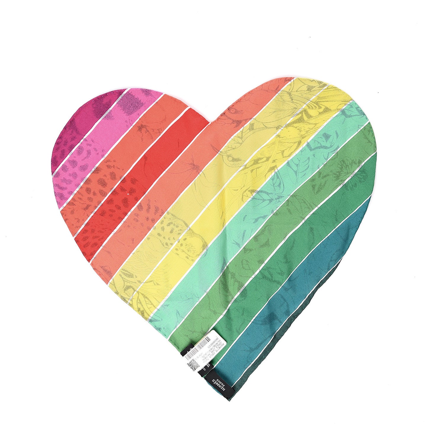 Silk Jungle Love Rainbow Bolduc Au Carre Pocket Square Rose Vert Jaune