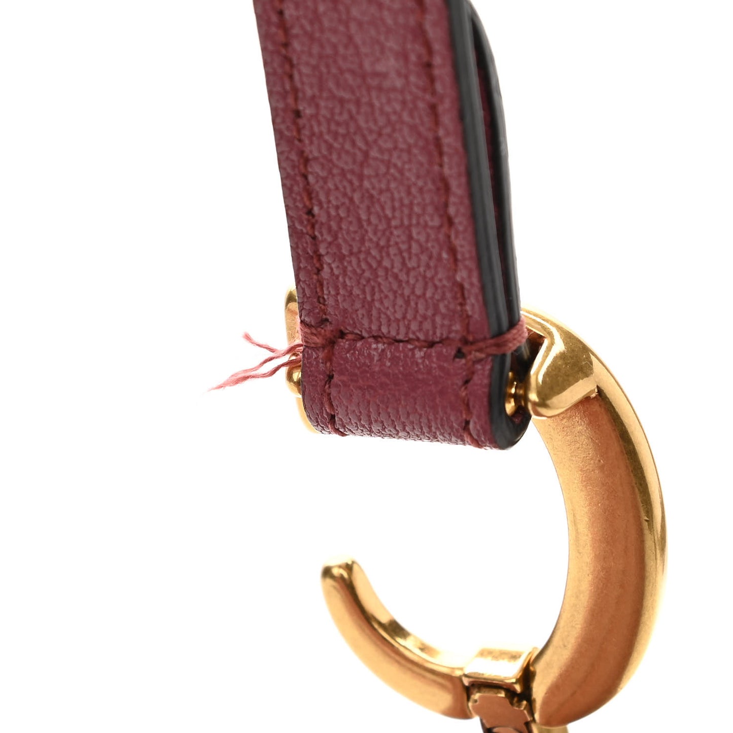 Grained Calfskin Mini Saddle Bag Mallow Rose