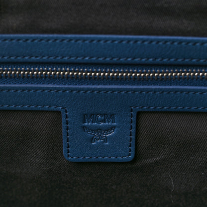 MCM Visetos Large Traveler Weekender Bag Deep Blue Sea 6 of 9