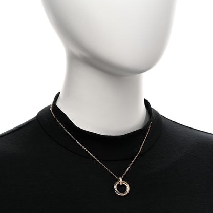 Cartier 18K Pink White Yellow Gold Diamond Trinity Pendant Necklace 2 of 5