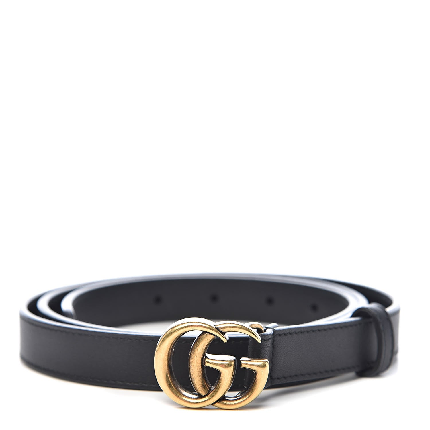 Gucci Calfskin Double G 20mm Belt 105 42 Black 1 of 7
